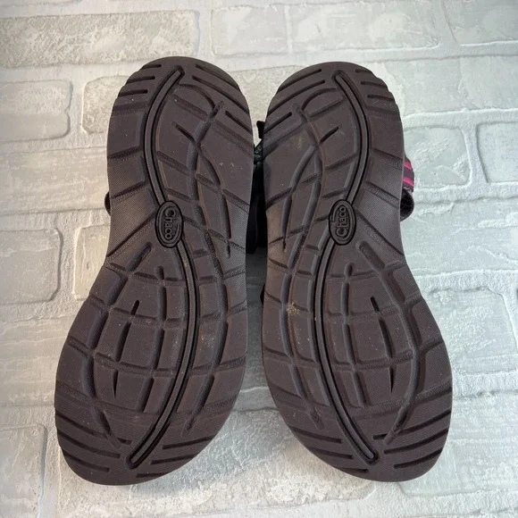 Chaco Sandals Women 9 Z/1 Classic Hiking Strappy Comfort Flat Brown Pink Outdoor - Picture 10 of 12